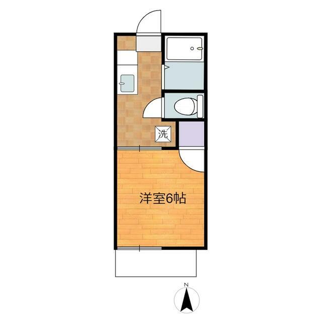 第二サフランハイツ 2-E号室 間取り