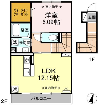 ルミナーレⅠ 202号室 間取り
