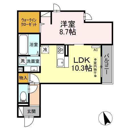 BrightsⅠ 301号室 間取り