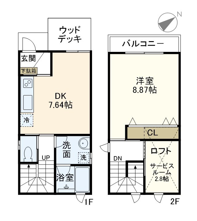フェリーチェ C号室 間取り