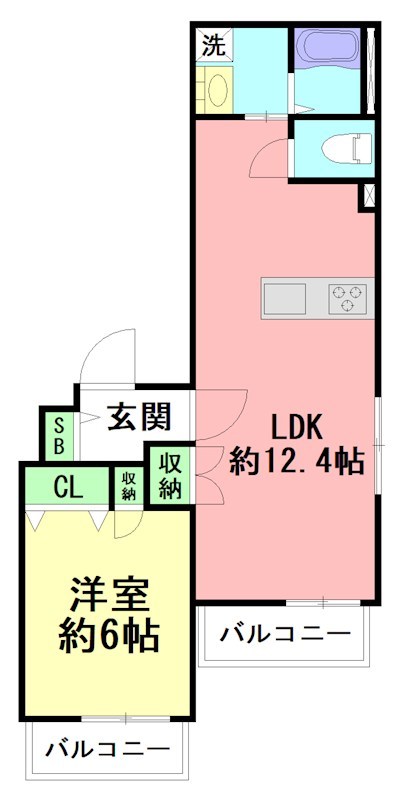ESMERALDA SHONAN 104号室 間取り