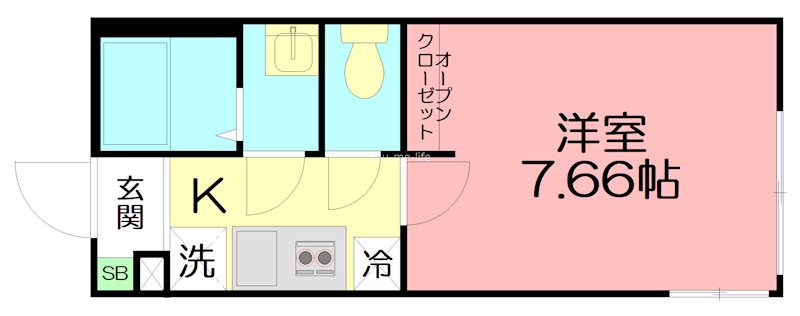 カインドネス辻堂Ｓｏｕｔｈ 303号室 間取り
