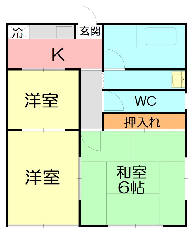 小杉コーポ 202号室 間取り