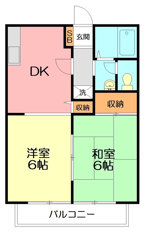 ハイツ桐 103号室 間取り