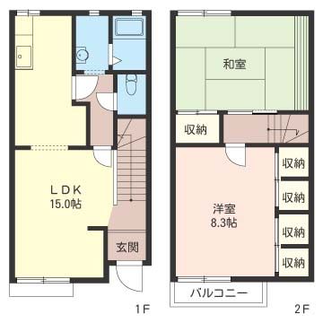 メゾネット香川 102号室 間取り