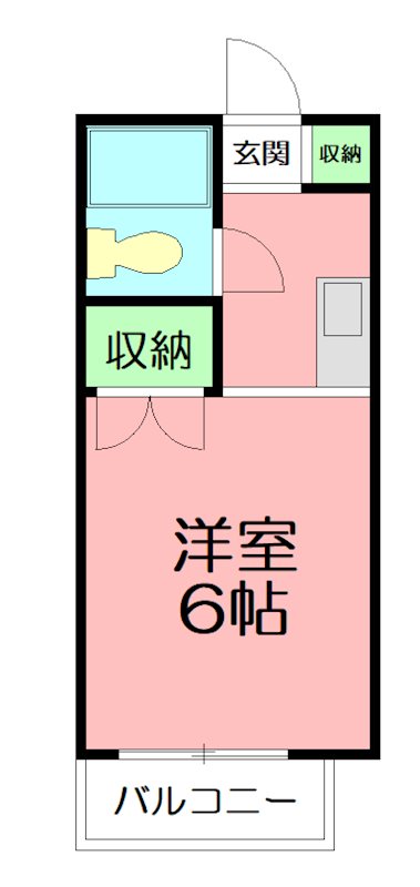 パークビル 406号室 間取り
