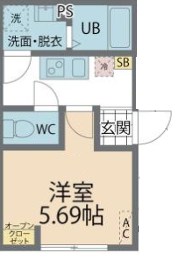 カインドネス本厚木East 101号室 間取り