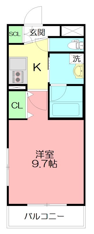 メゾンオルレアン 204号室 間取り