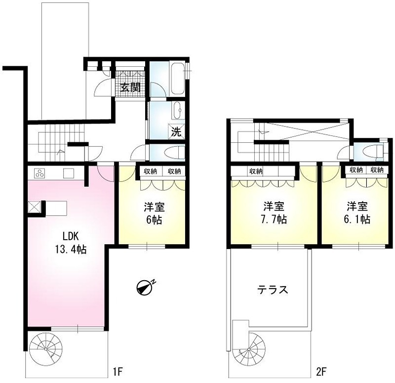 ソルグリーン湘南 D号室 間取り