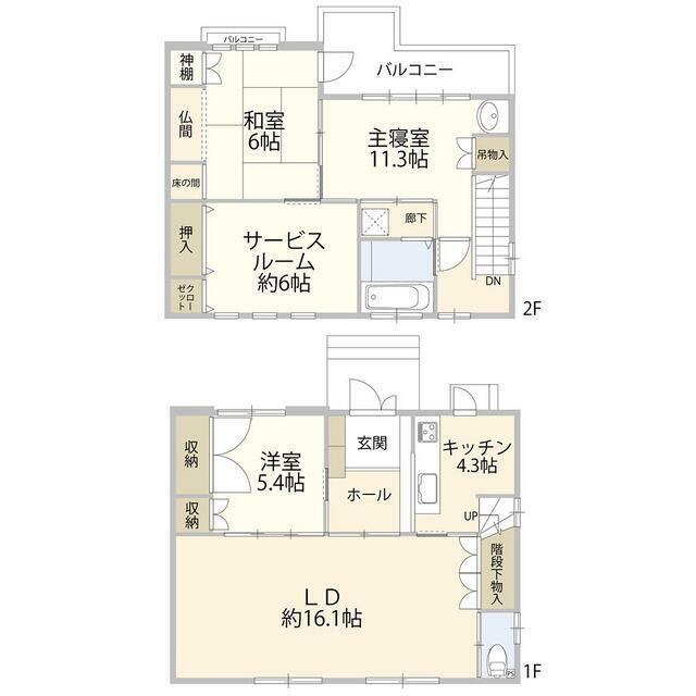 藤沢市鵠沼松が岡1丁目住宅(0005830) 間取り