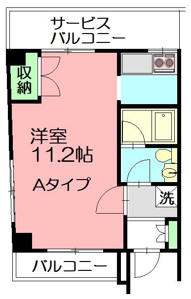 オンディーヌ湘南 401号室 間取り