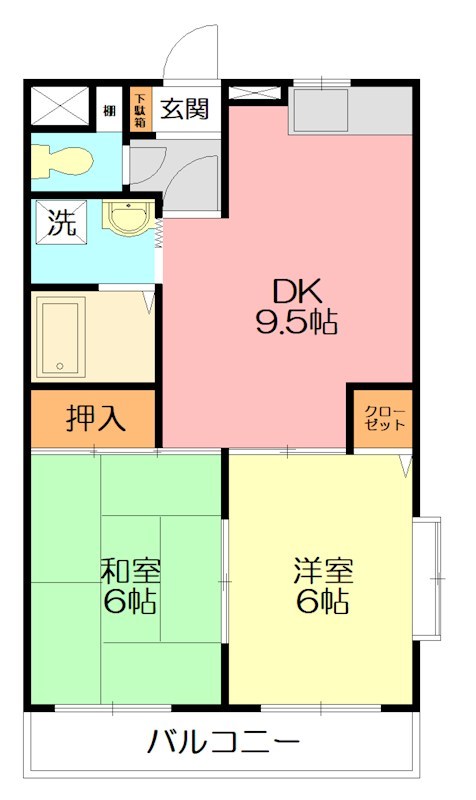 リバーシティ中山C棟 101号室 間取り