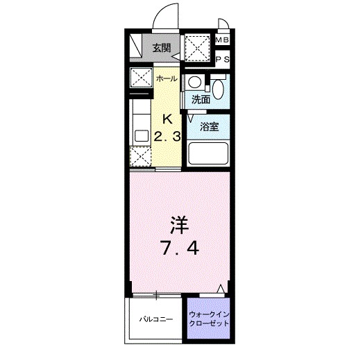 ルミエール Y 303号室 間取り