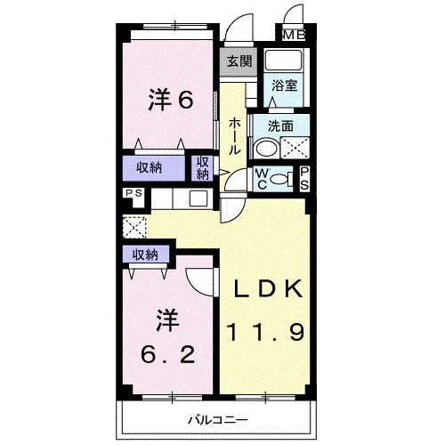 エスポワール 302号室 間取り
