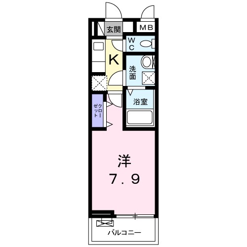 サンリットウエストＨ 203号室 間取り