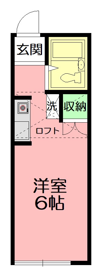 フラット妻田 102号室 間取り