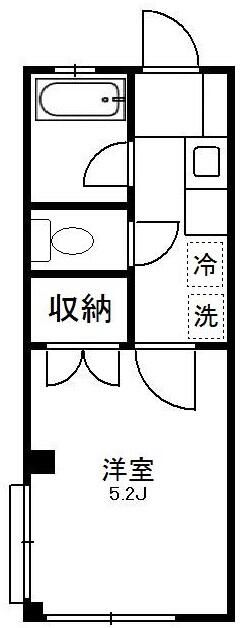 恩名第三ビル 202号室 間取り