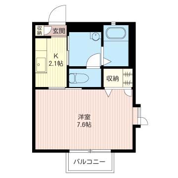 ドミールＫ 201号室 間取り