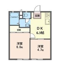 Ｋハイツ 202号室 間取り
