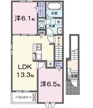 カペラ コート 201号室 間取り