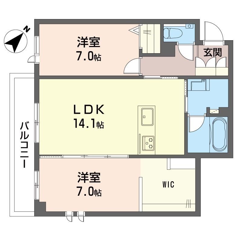 風香 北鎌倉 203号室 間取り