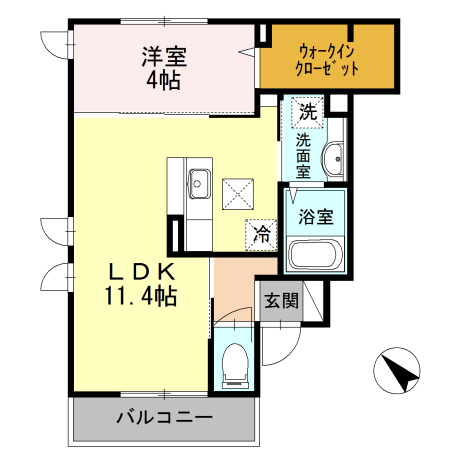 ヴィラ曻美 101号室 間取り