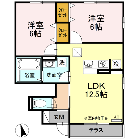 リオン湘南 103号室 間取り