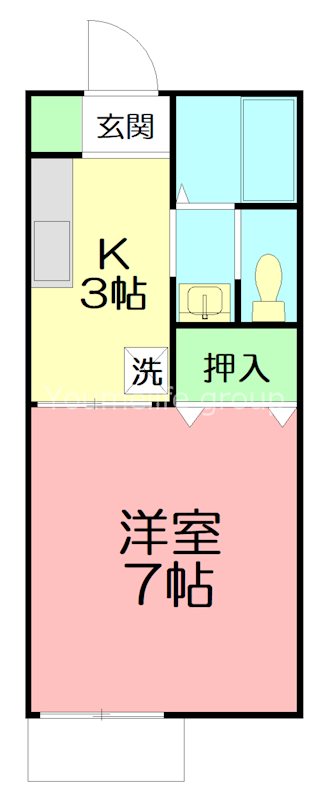コーシューハイツB 102号室 間取り