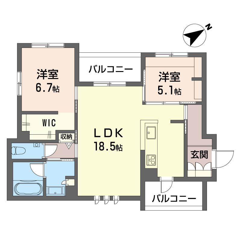 ＦＤＩ　Ｃａｓａ片瀬江ノ島Ⅰ 間取り