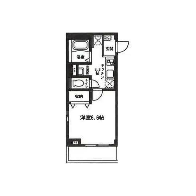 モアナ湘南 203号室 間取り