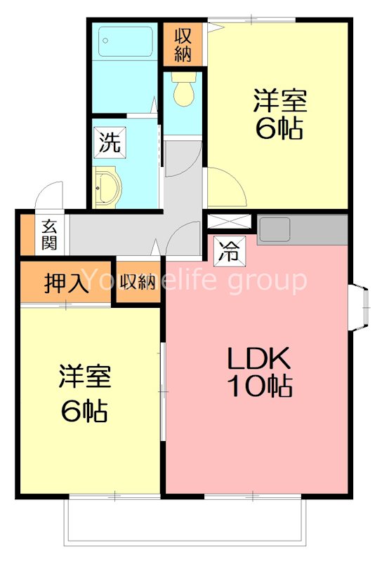 ペルージャ 101号室 間取り