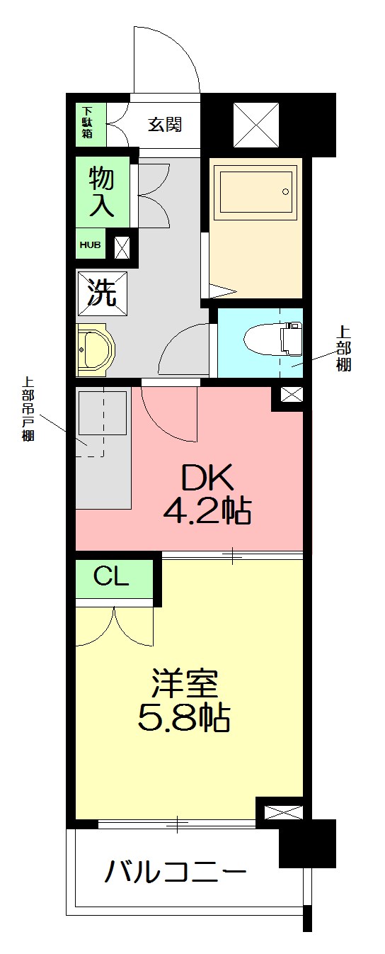 パノラマ南鴨宮 407号室 間取り
