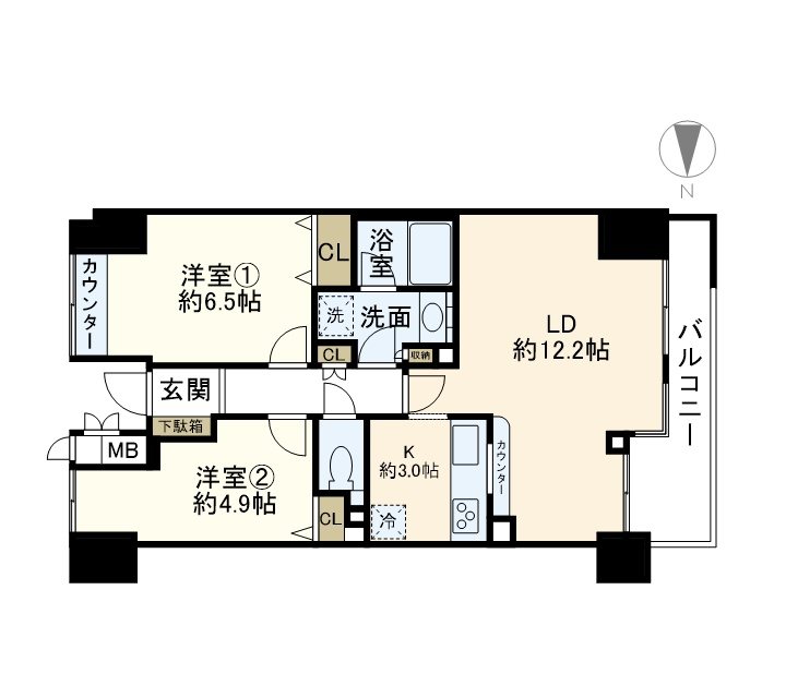 ニューシティ東戸塚パークハウス南の街 506号室 間取り