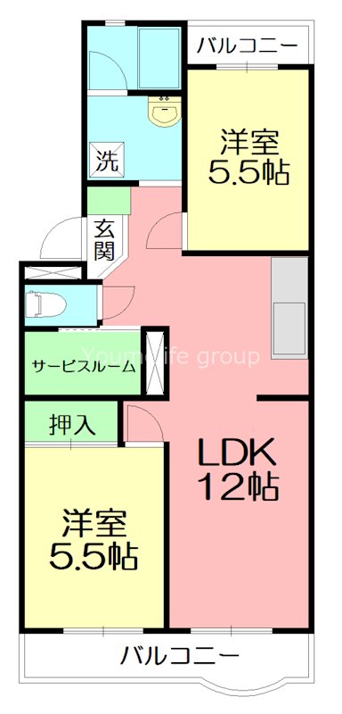グランドゥール 205号室 間取り