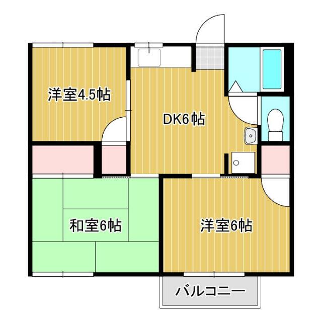 コーポ白山Ｂ 202号室 間取り
