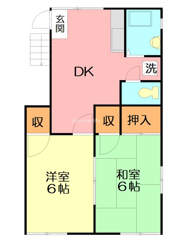 森ハイツ 202号室 間取り