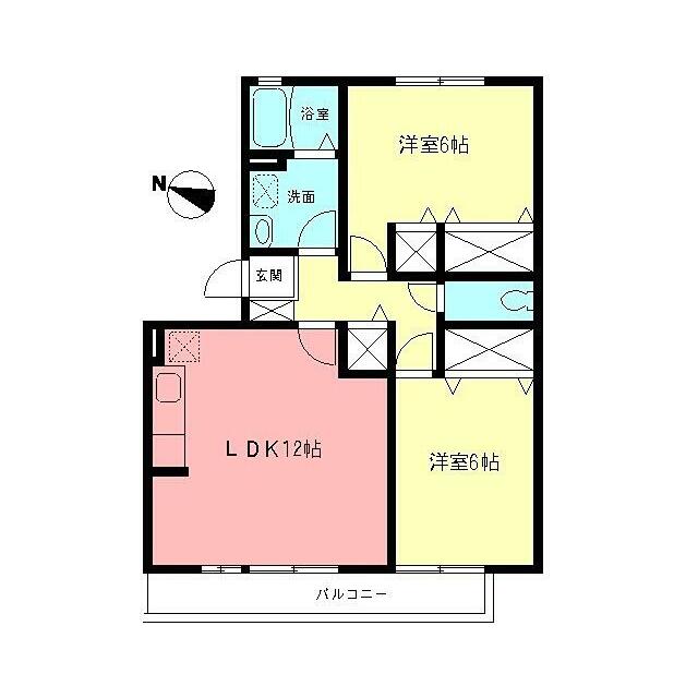 コンフォート 201号室 間取り