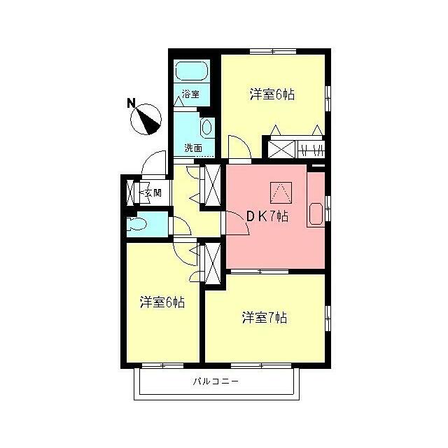 シエルⅡ 201号室 間取り