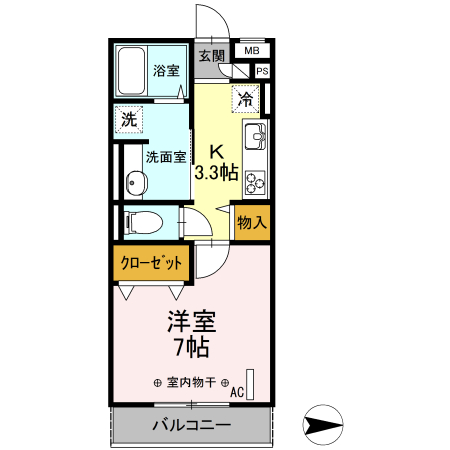 グローリー湘南Ⅱ 303号室 間取り