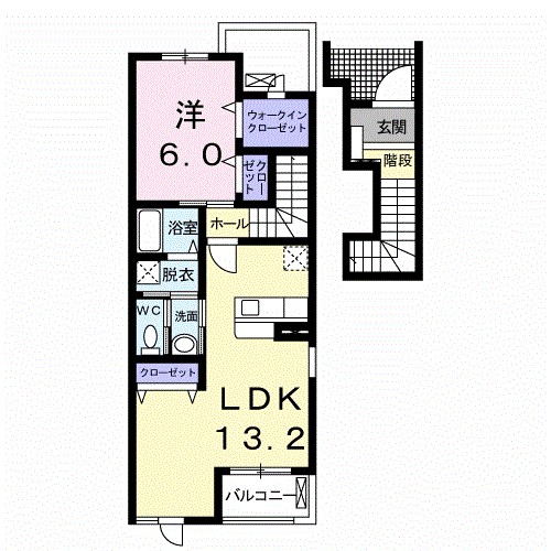 アンソレイユミール 204号室 間取り
