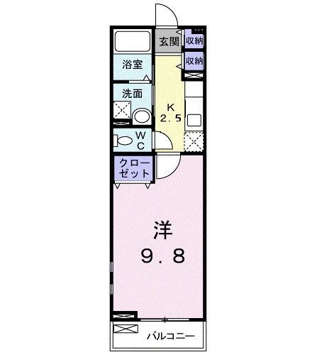 フリーデ 204号室 間取り