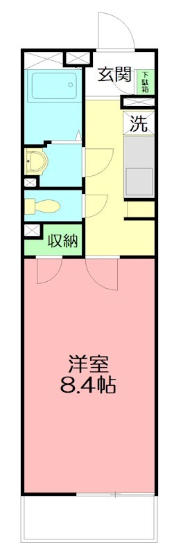 クレイノKANAMEⅡ 105号室 間取り