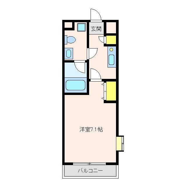 サザンクロス 401号室 間取り