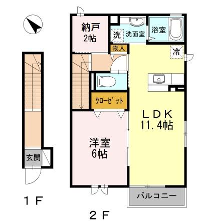 ヴィラ曻美 203号室 間取り