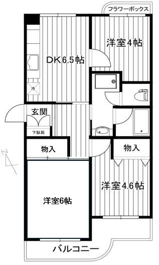 センチュリーハイム 203号室 間取り