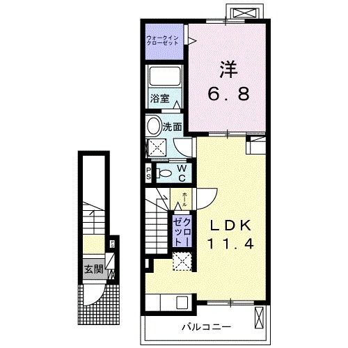 ヴィゴーレ 204号室 間取り