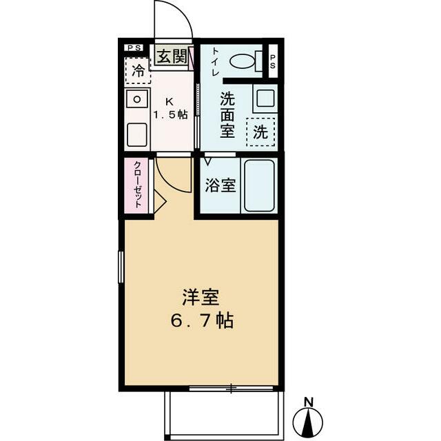 Ｔ－Ｎｅｓｔ 201号室 間取り