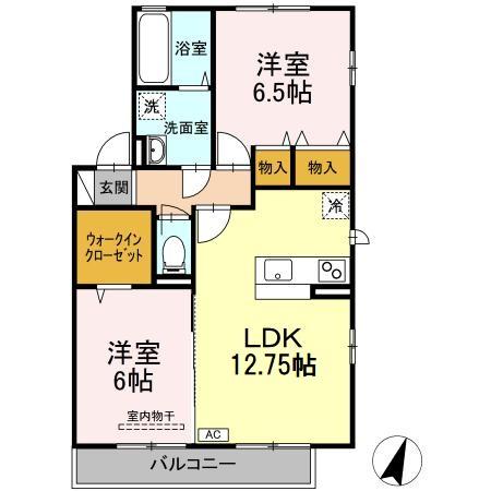 エーデルハイム　A 201号室 間取り