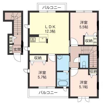 エトワール湘南 203号室 間取り