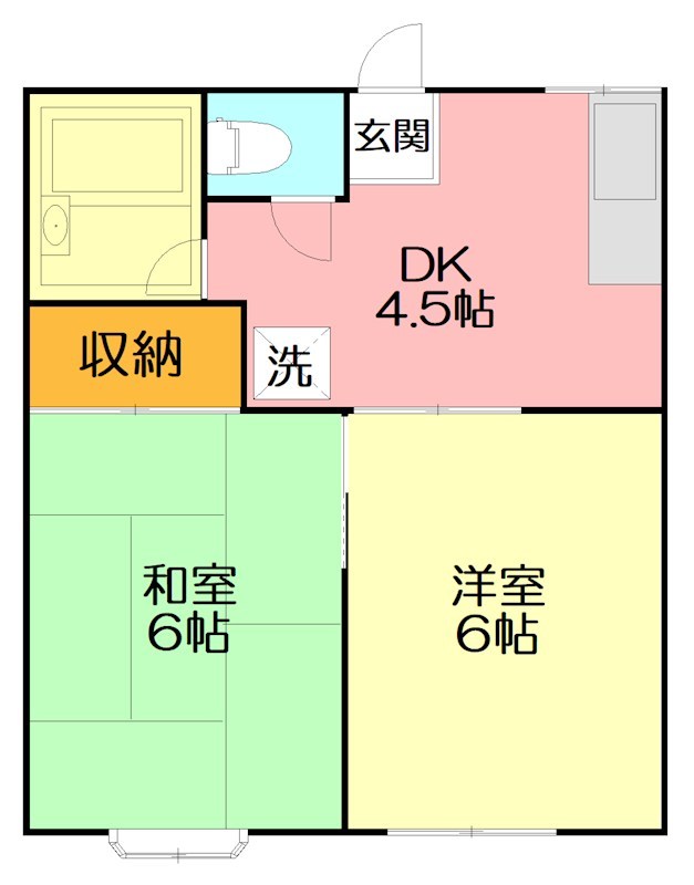 ヴィラ板戸Ａ棟 0101号室 間取り